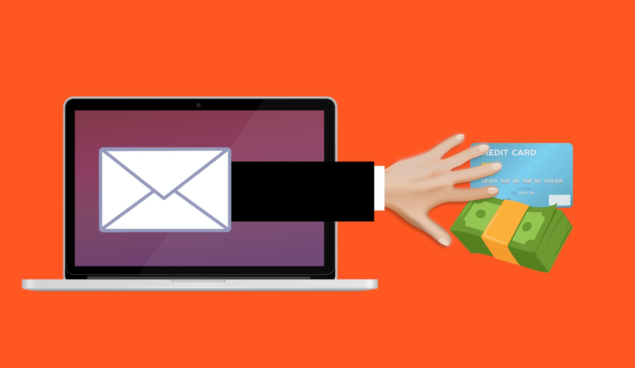 Free scam phishing fraud illustration